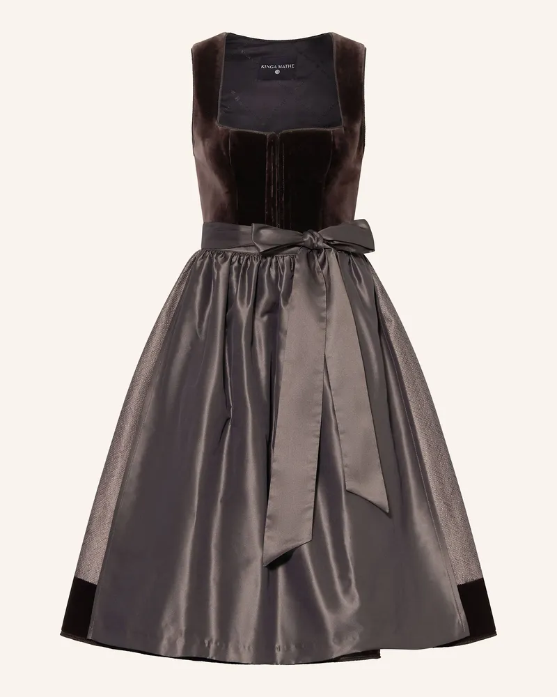 KINGA MATHE Dirndl Tuzla Mit Glitzergarn braun Schwarz