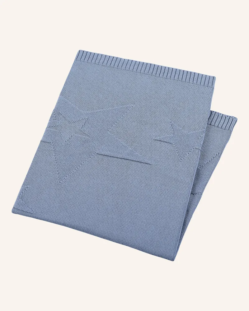 Sterntaler Strick-Schmusedecke Blau