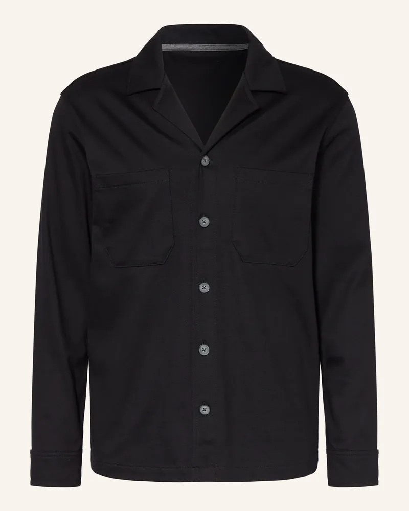 DESOTO Jersey-Overshirt schwarz Schwarz