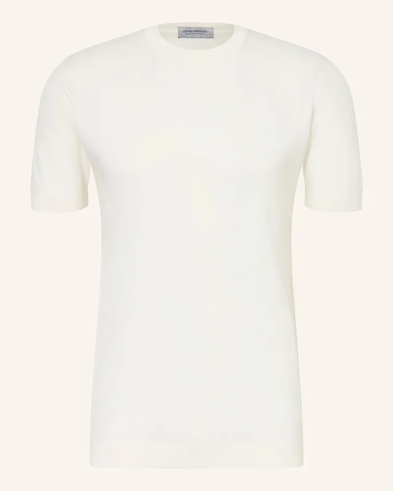 John Smedley T-Shirt Lorca blau Weiss