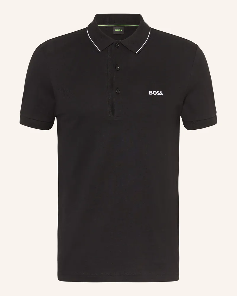 HUGO BOSS Piqué-Poloshirt Paule Slim Fit schwarz Schwarz