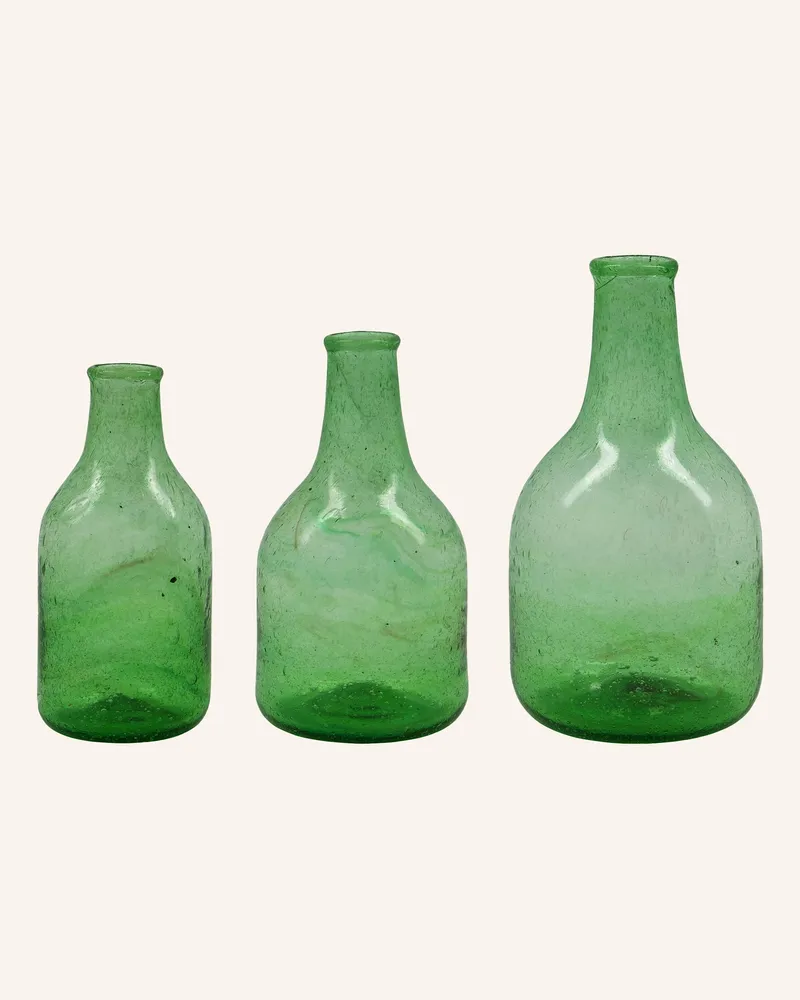 House Doctor 3er-Set Vasen Hdplea gruen Hellgrün