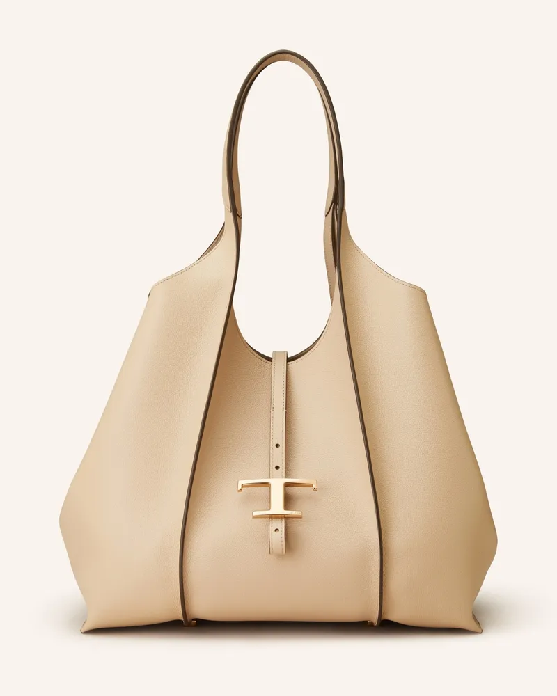 TOD'S Shopper T TIMELESS MEDIUM mit Pouch Beige