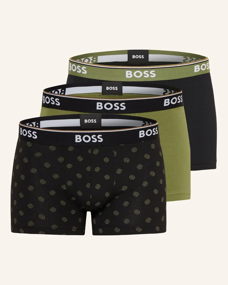HUGO BOSS 3er-Pack Boxershorts POWER Oliv