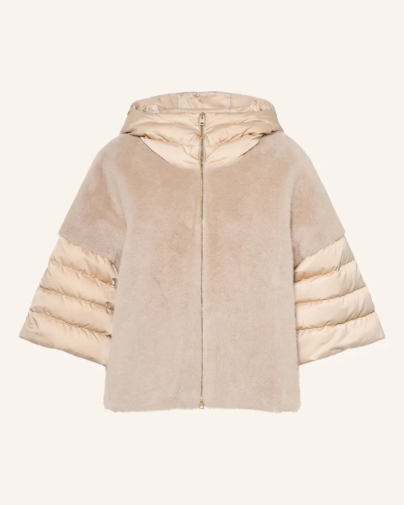 Herno Daunenjacke Aus Kunstfell Mit 3/4-Arm beige Beige