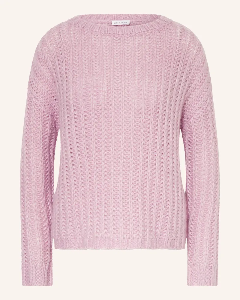 Mrs & HUGS Cashmere-Pullover lila Helllila