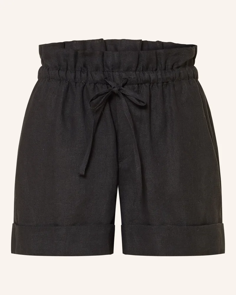 Drykorn Paperbag-Shorts Edict Aus Leinen schwarz Schwarz