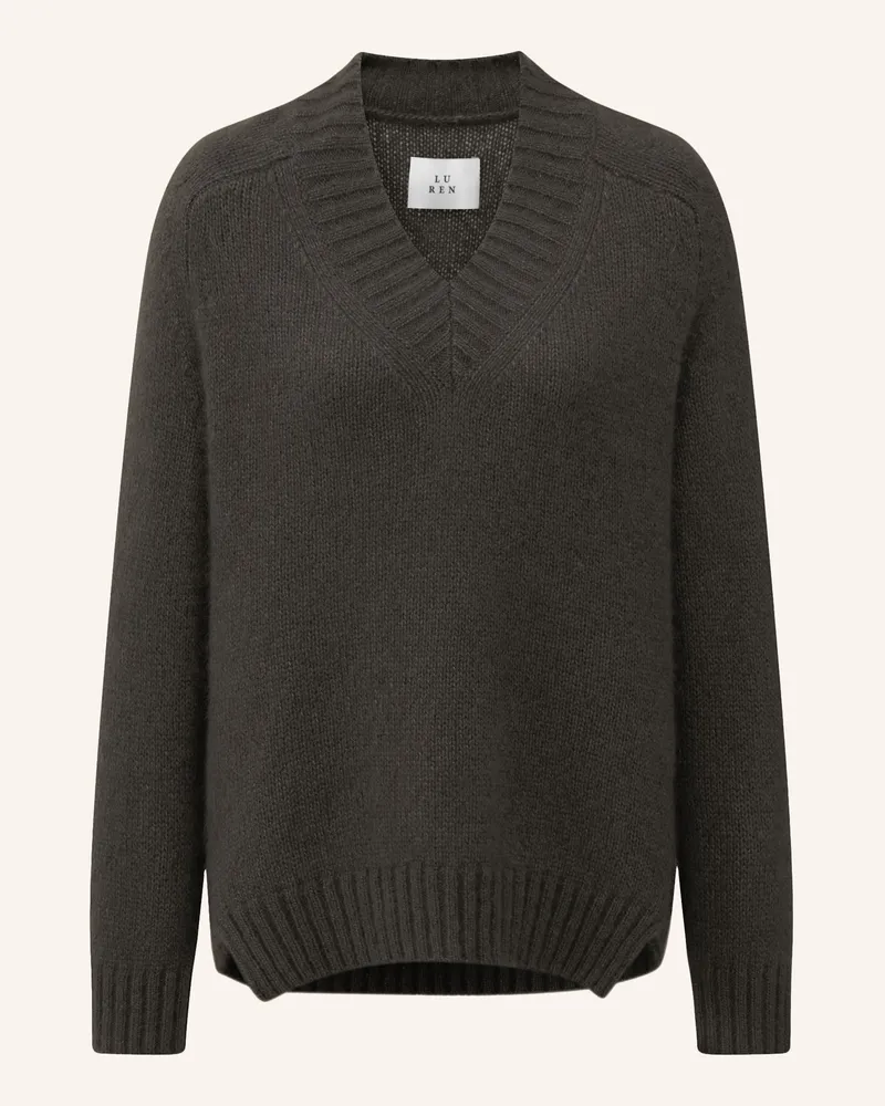 LU REN Pullover Aus Kaschmir Und Seide Deene gruen Khaki