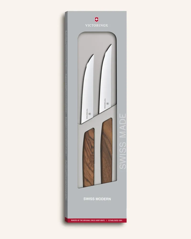 Victorinox 2er-Set Steakmesser Swiss Modern braun Braun