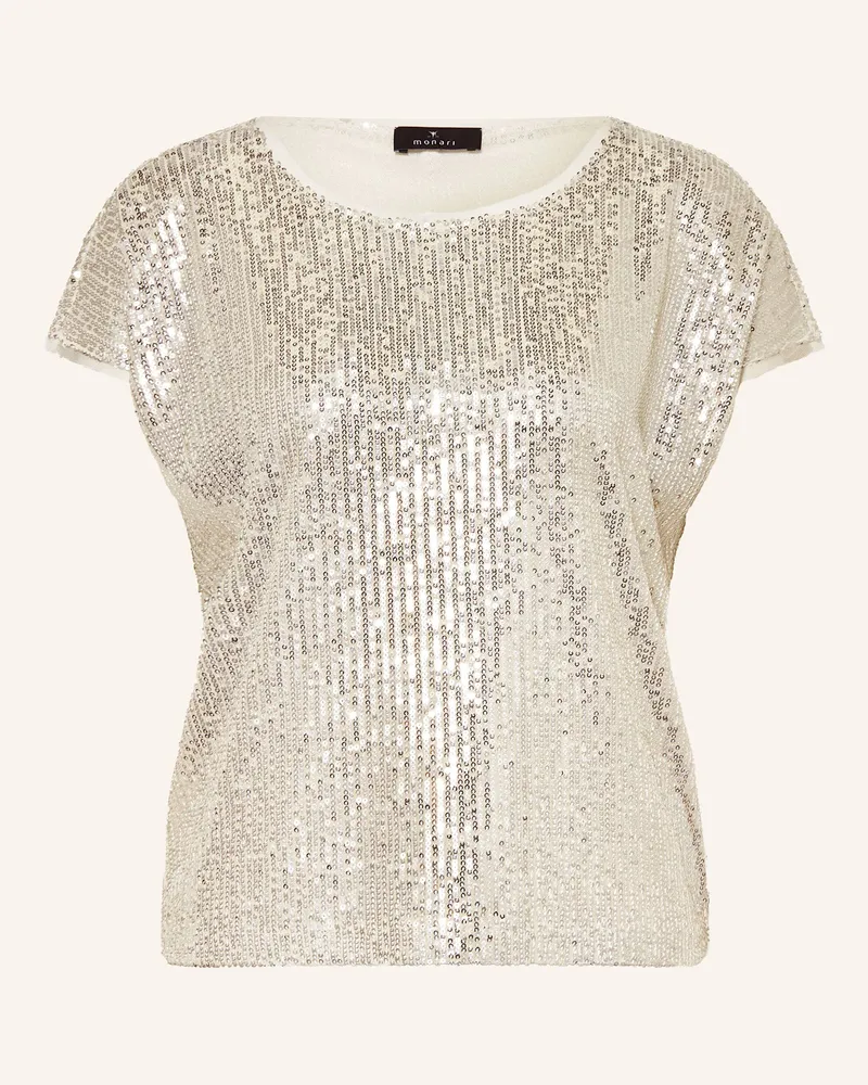 monari T-Shirt mit Pailletten Beige