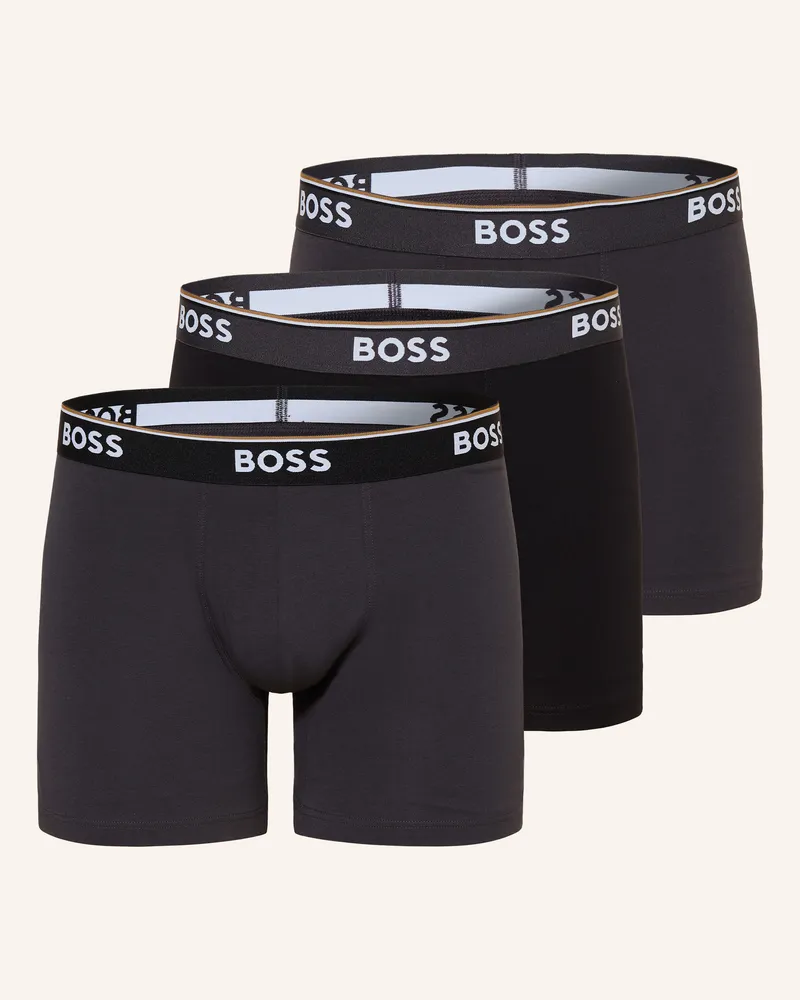 HUGO BOSS 3er-Pack Boxershorts Power grau Dunkelgrau