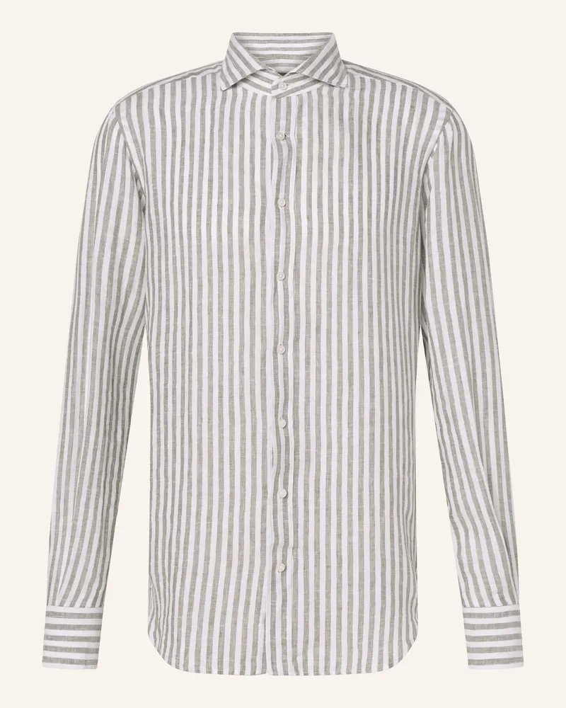 windsor. Leinenhemd Lano Slim Fit weiss Hellgrün