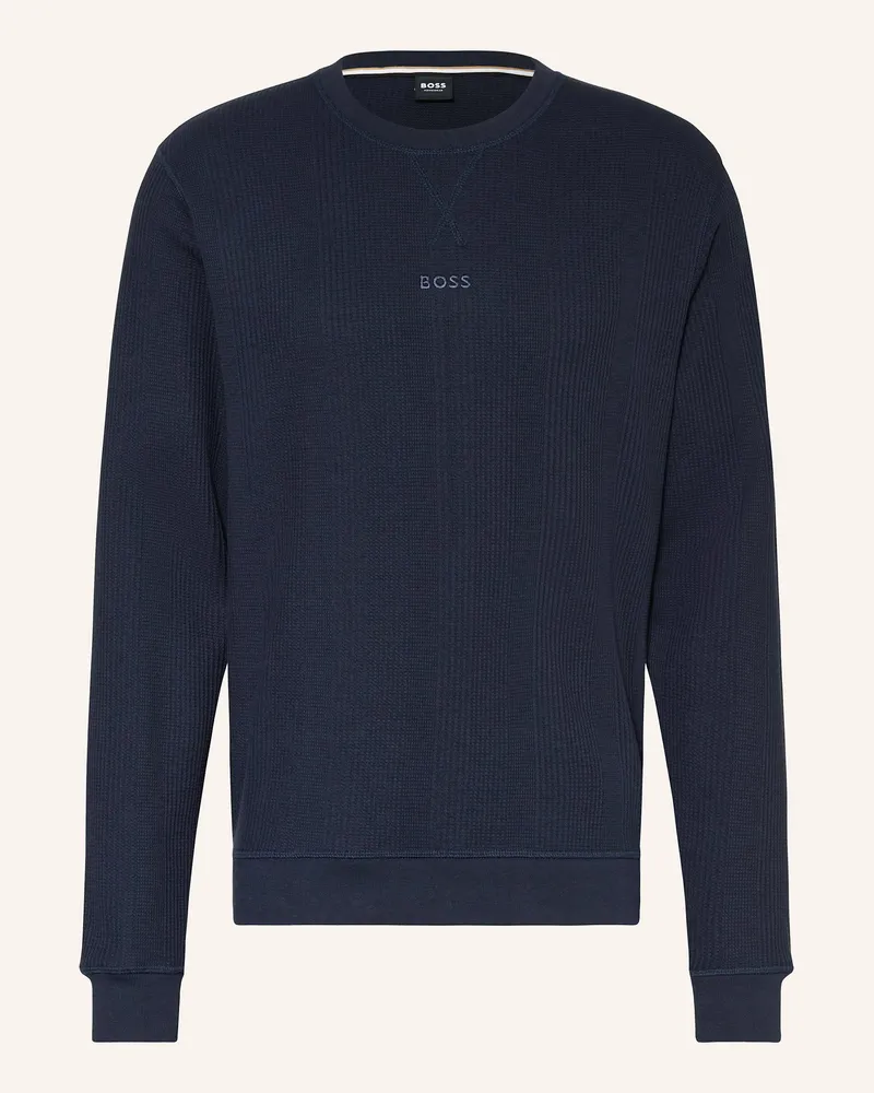 HUGO BOSS Lounge-Sweatshirt STRUCTURE Dunkelblau