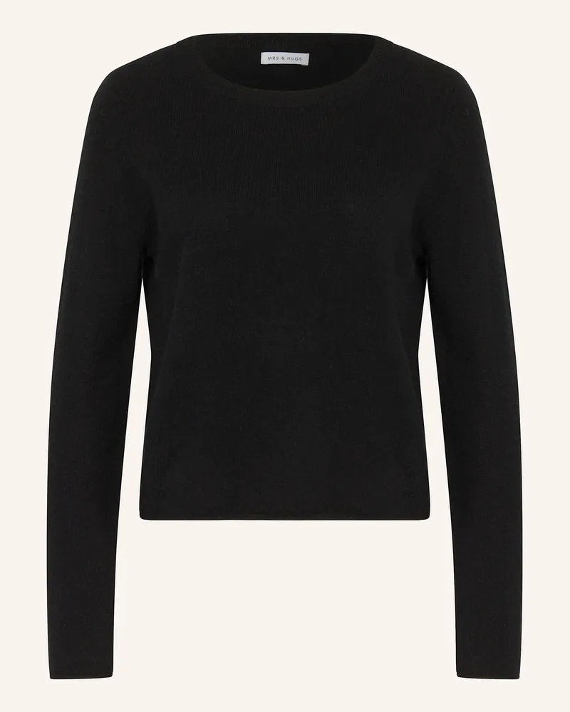 Mrs & HUGS Cashmere-Pullover Schwarz
