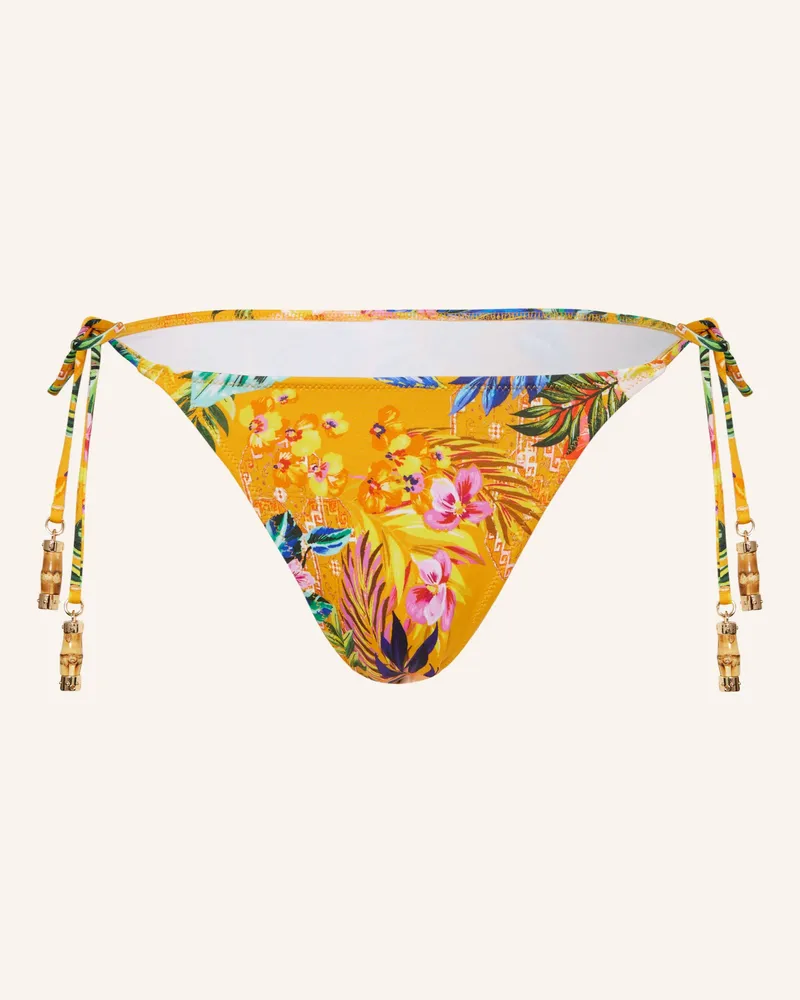 watercult Triangel-Bikini-Hose SUNSET FLORALS Dunkelgelb