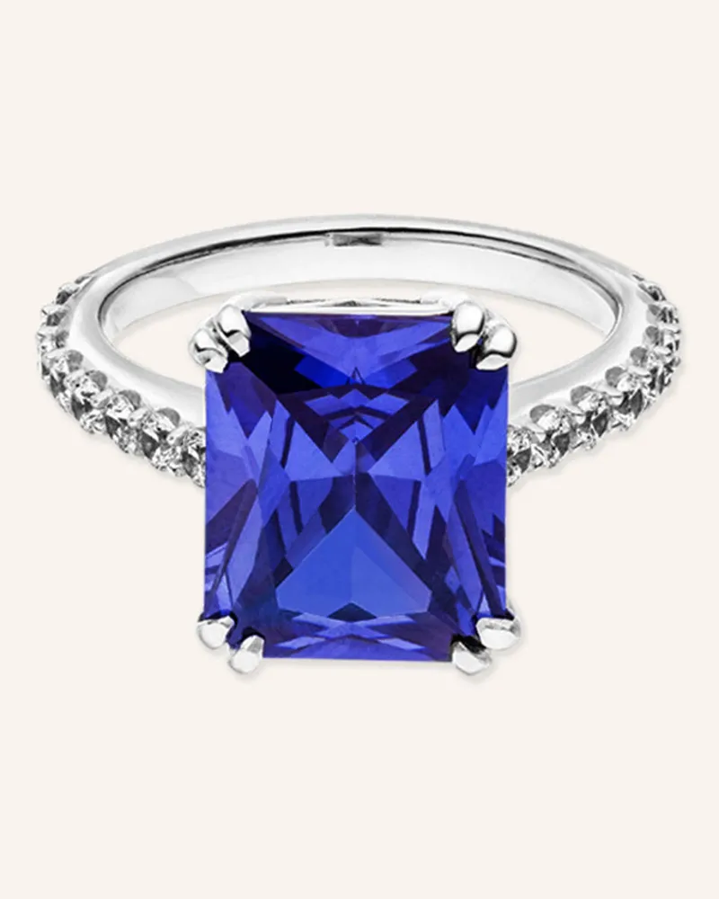 VEYNOU Ring Nalu Aus 14 Karat Weißgold Und 5,0ct. Saphir Und Lab-Grown Diamanten silber Weissgold