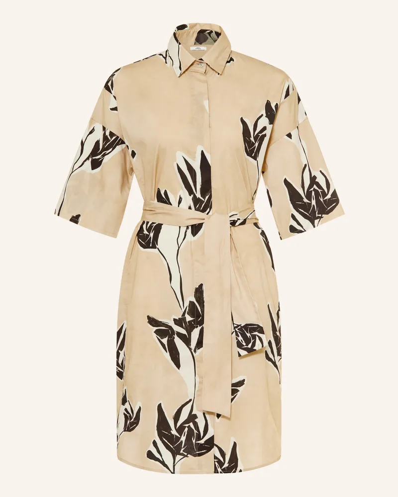 0039 Italy Hemdblusenkleid Derby beige Camel