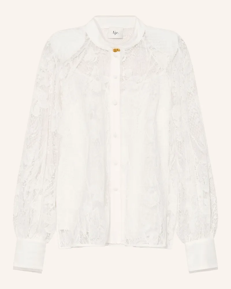 Aje. Spitzenbluse Pippa weiss Weiss