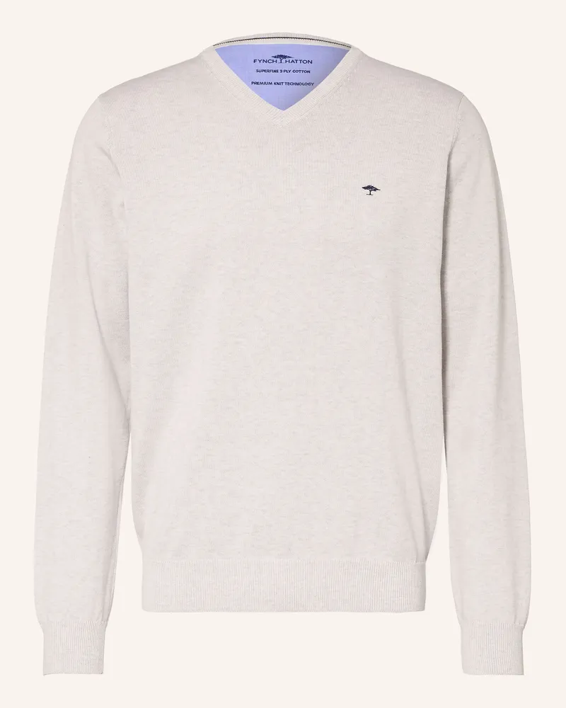 Fynch-Hatton Pullover weiss Hellgrau