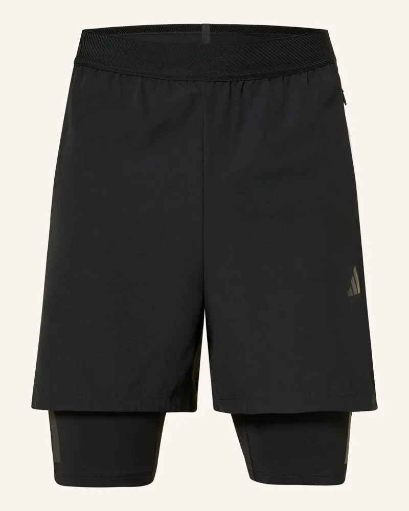 adidas 2-in-1-Trainingsshorts POWER Schwarz