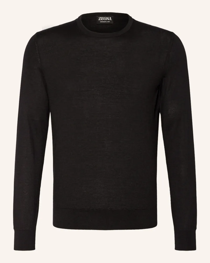 Ermenegildo Zegna Cashmere-Pullover mit Seide Schwarz