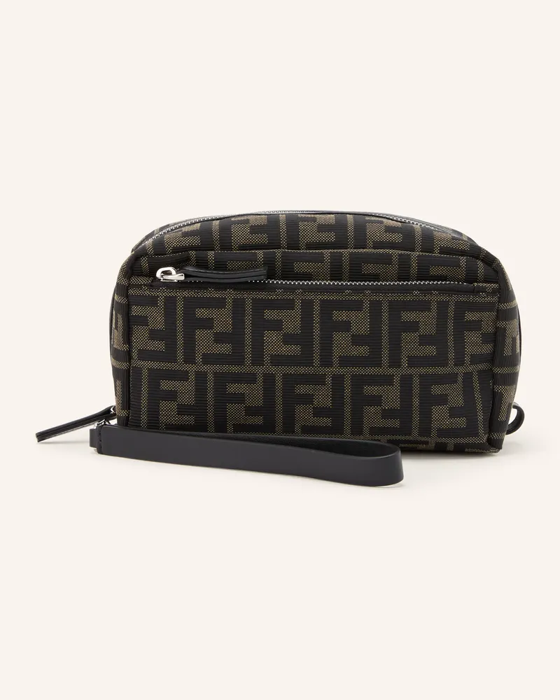 Fendi Kulturtasche Small schwarz Schwarz