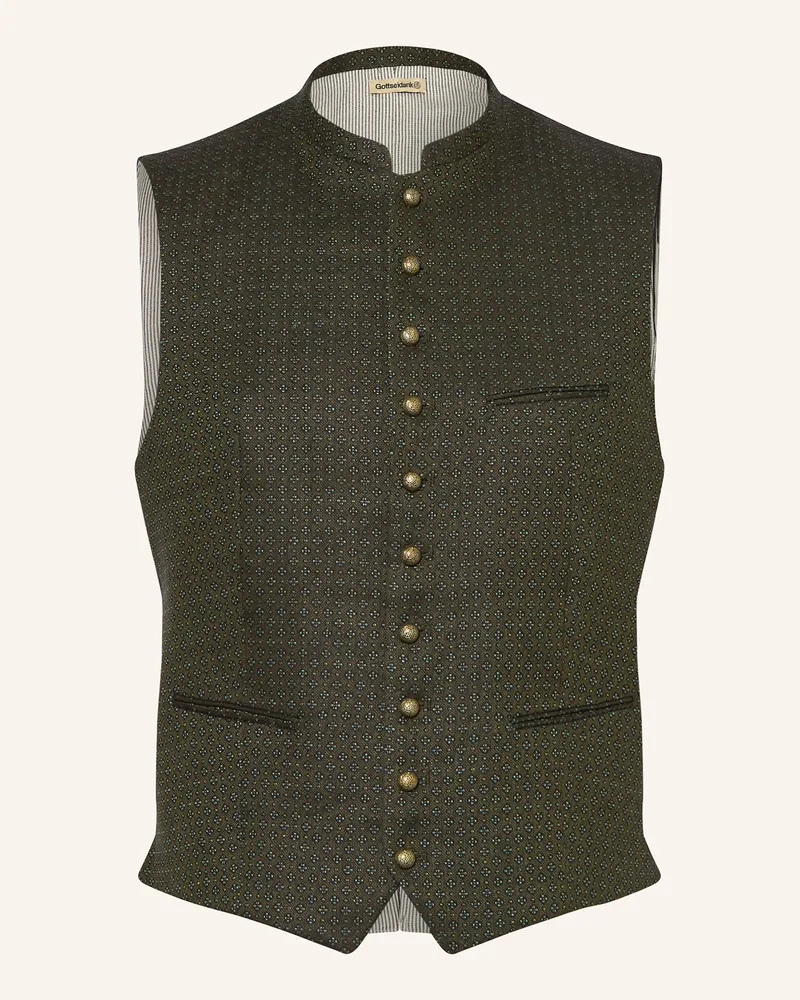 Gottseidank Trachtenweste Konstantin gruen Dunkelgrün