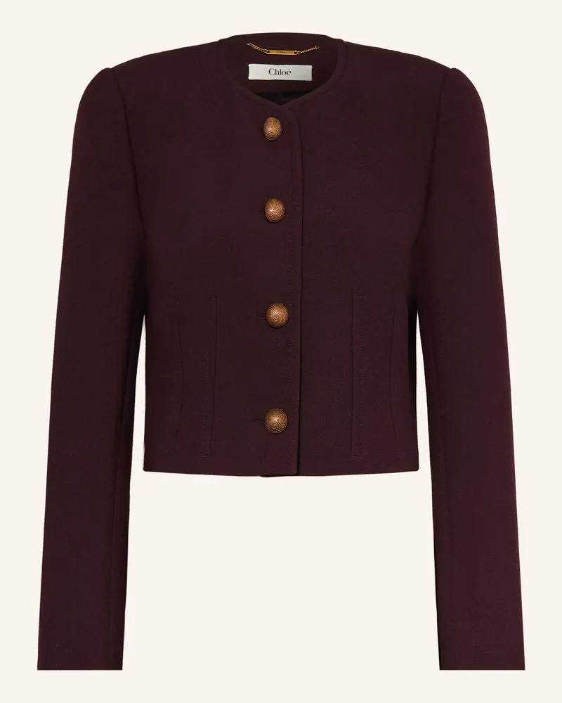 Chloé Kastenjacke rot Dunkelrot