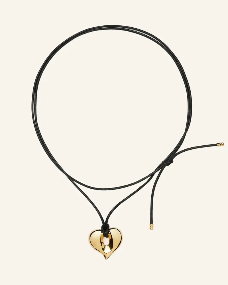 Missoma Ketten Molten Heart Pendant Cord Necklace By Glambou gold Gold