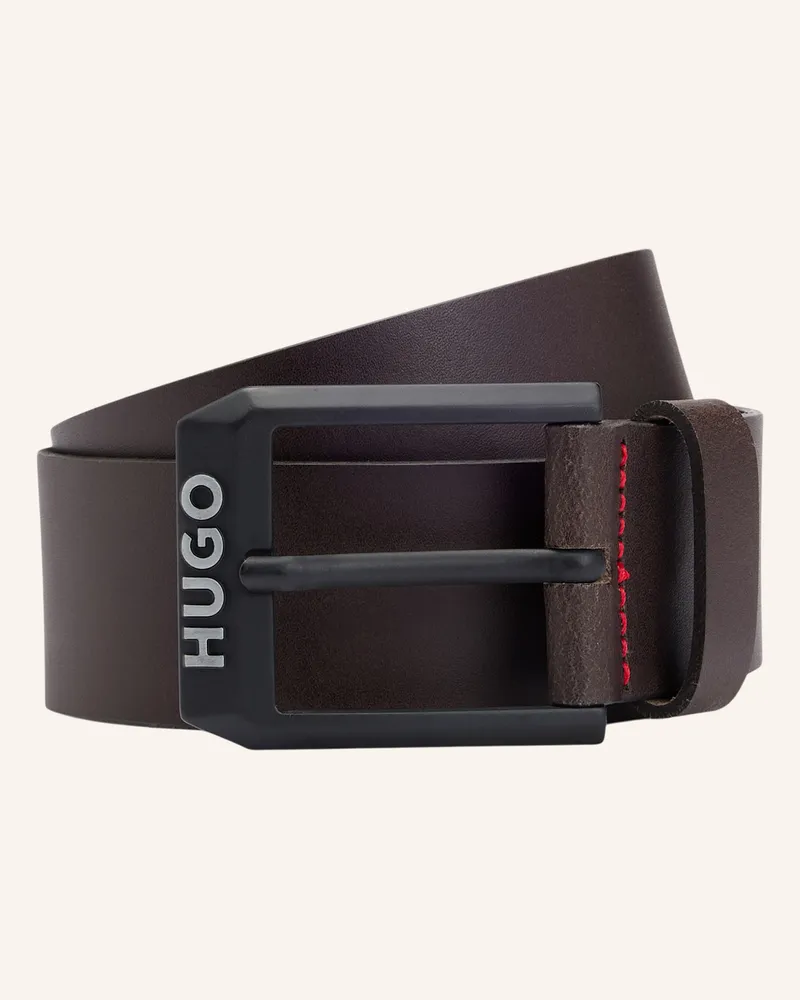 HUGO BOSS Ledergürtel GELIO Dunkelbraun