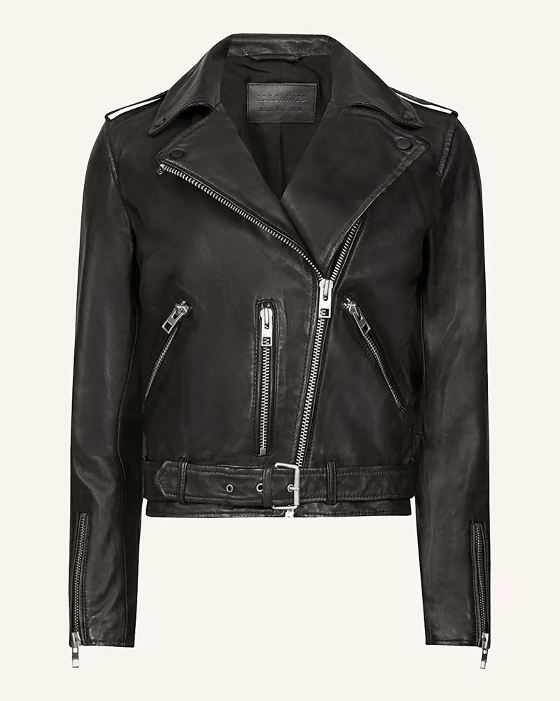 AllSaints Lederjacke Balfern schwarz Schwarz