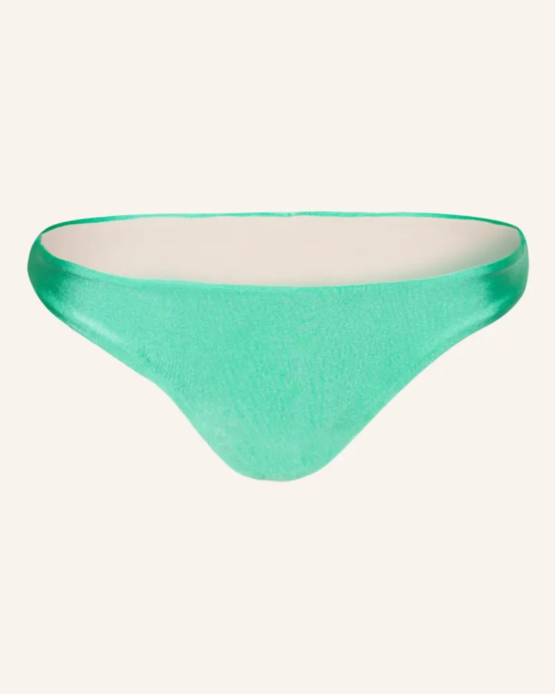 PilyQ Brazilian-Bikini-Hose BASIC RUCHED TEENY Grün