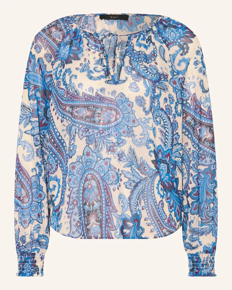 Oui  Blusenshirt weiss Hellblau