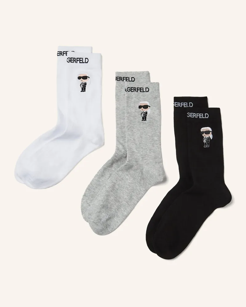 Karl Lagerfeld 3er-Pack Socken Schwarz