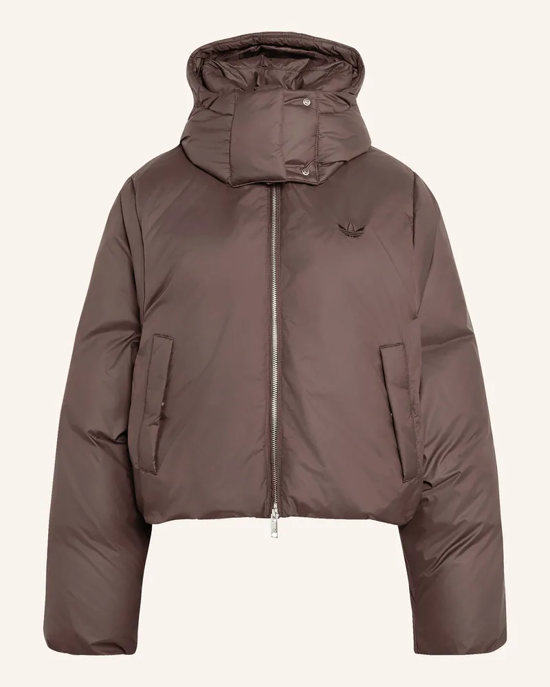 adidas Daunenjacke Hooded Padded Mit Abnehmbarer Kapuze braun Braun