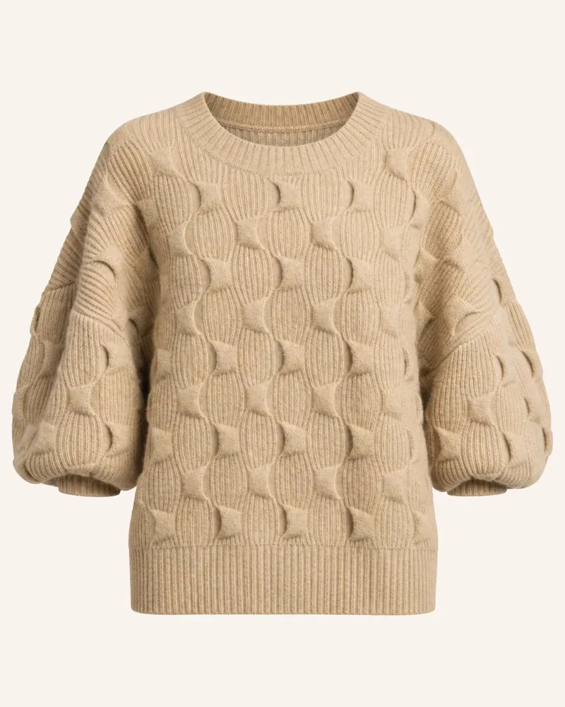 KIEFERMANN Kiefermann Women Strickpullover Aus Wolle-Kaschmir Mit Struktur Roshani beige Beige