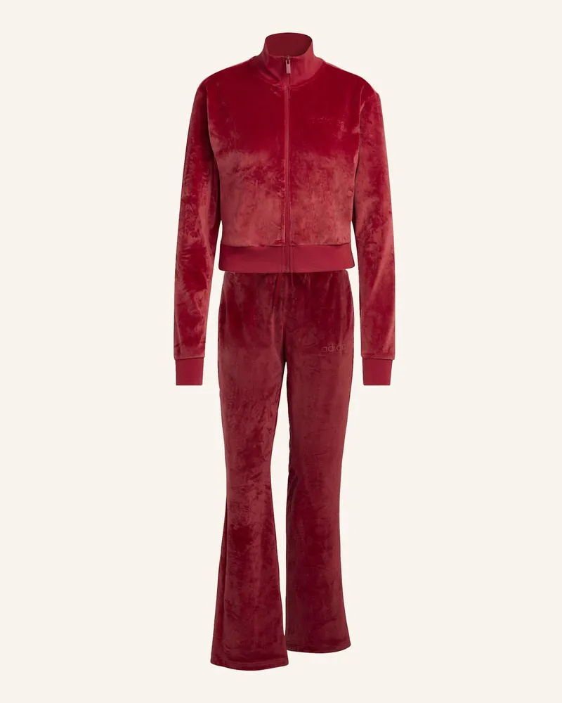 adidas GLAM VELVET TRAININGSANZUG Rot