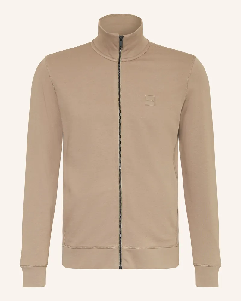 HUGO BOSS Sweatjacke ZESTART Hellbraun