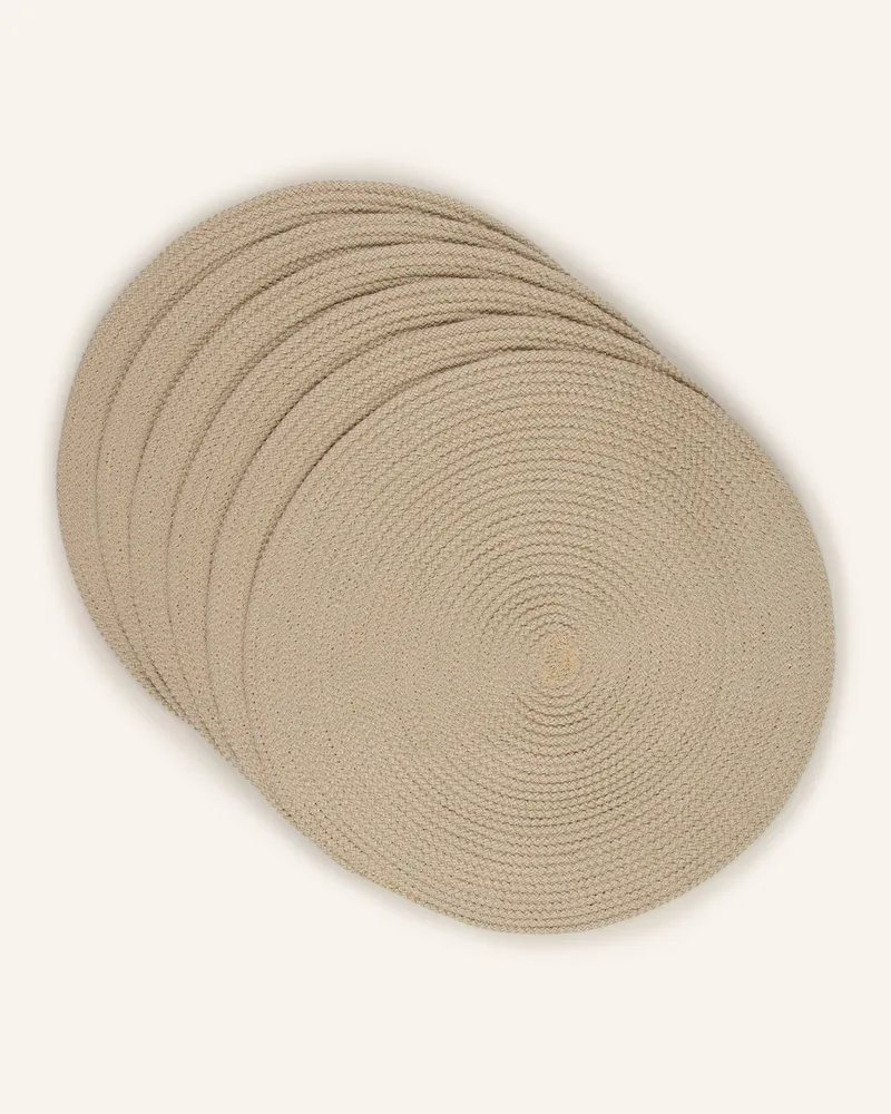 Pad 6er-Tischset Poi braun Beige