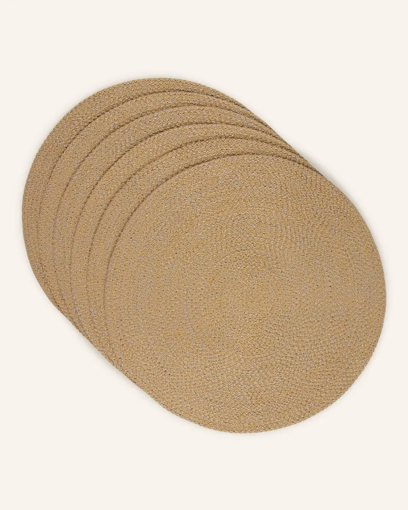 Pad 6er-Tischset Poi braun Beige