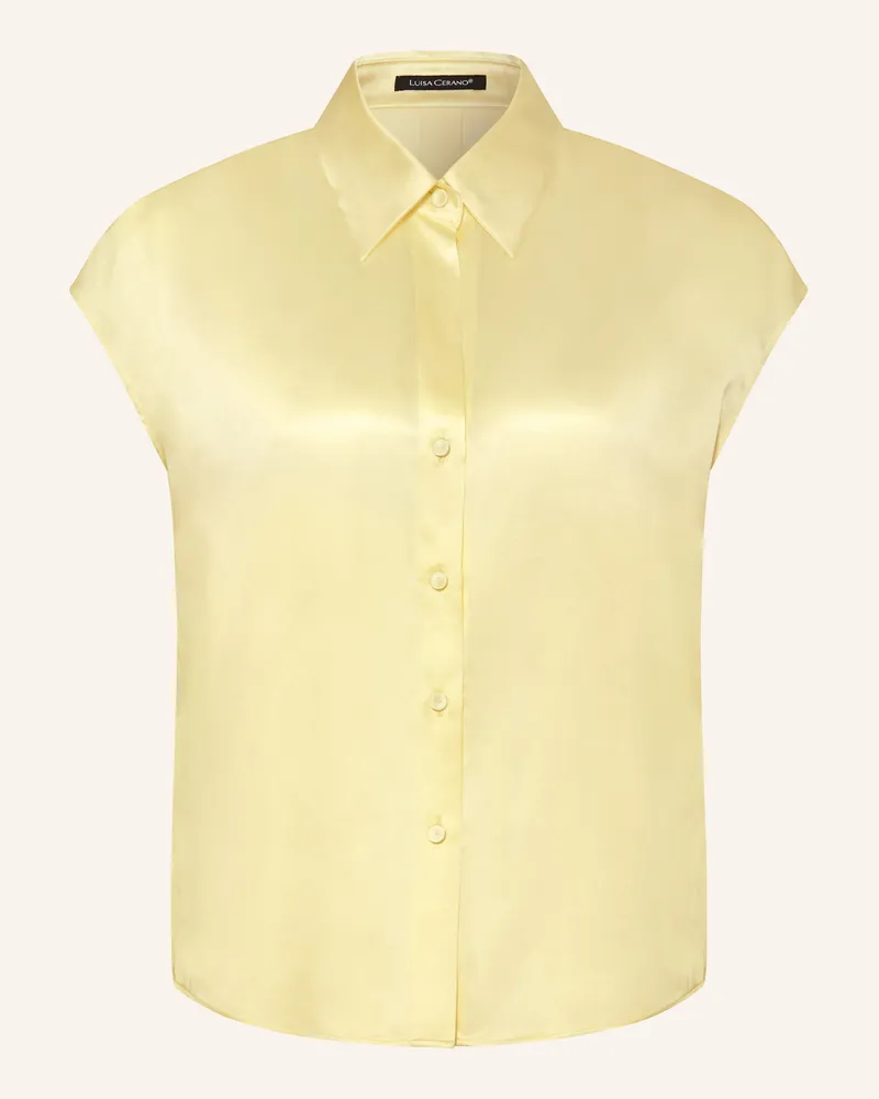 Luisa Cerano Hemdbluse aus Seide Gelb