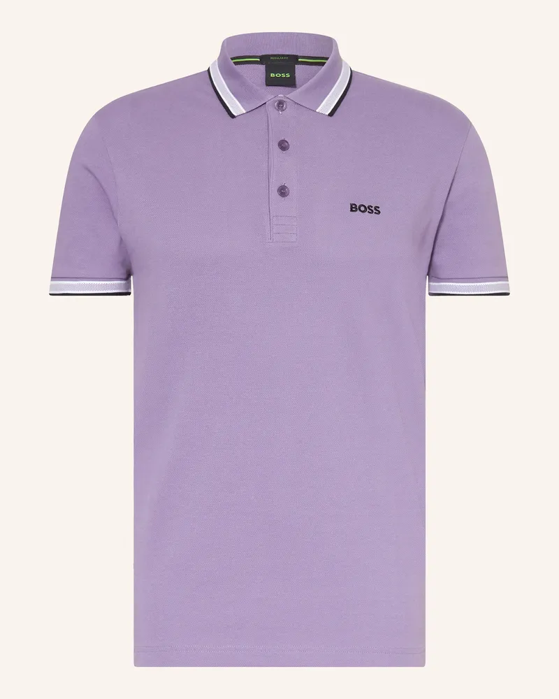 HUGO BOSS Piqué-Poloshirt PADDY CURVED Regular Fit Helllila