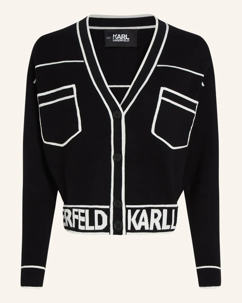 Karl Lagerfeld Strickjacke Schwarz