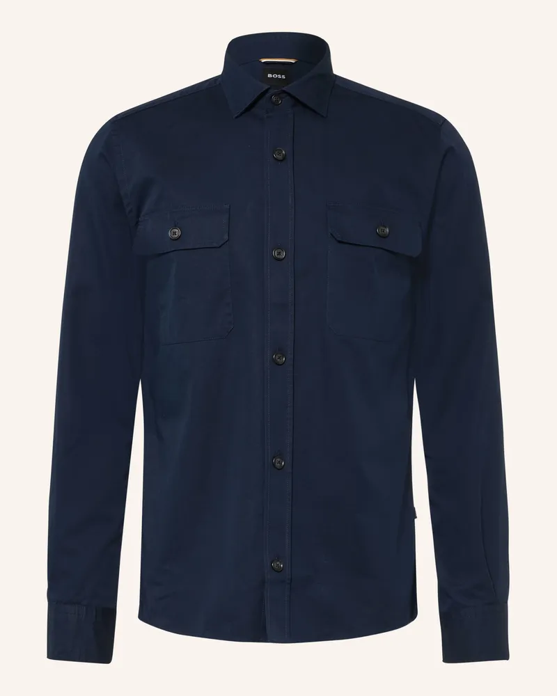 HUGO BOSS Hemd Rob Casual Fit blau Dunkelblau