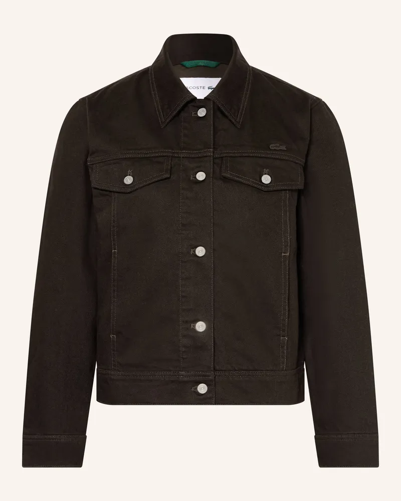 Lacoste Jeansjacke braun Dunkelbraun