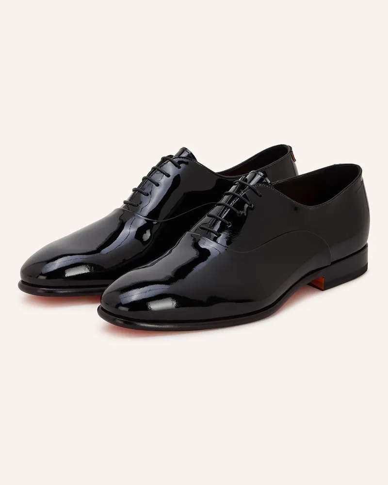 Santoni Lackschnürer NOVA Schwarz