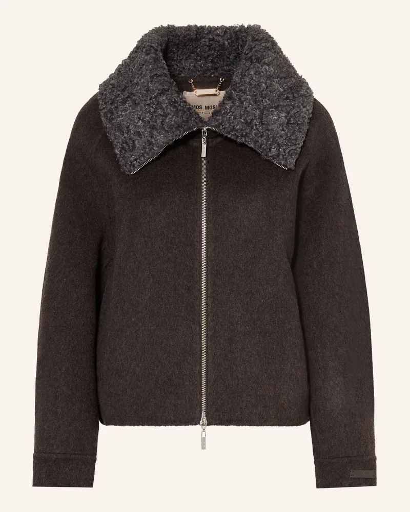Mos Mosh Jacke Mmbellamy Loisa Mit Kunstfell braun Dunkelbraun