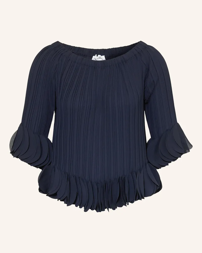 Joseph Ribkoff Off-Shoulder-Bluse mit Plissees Dunkelblau