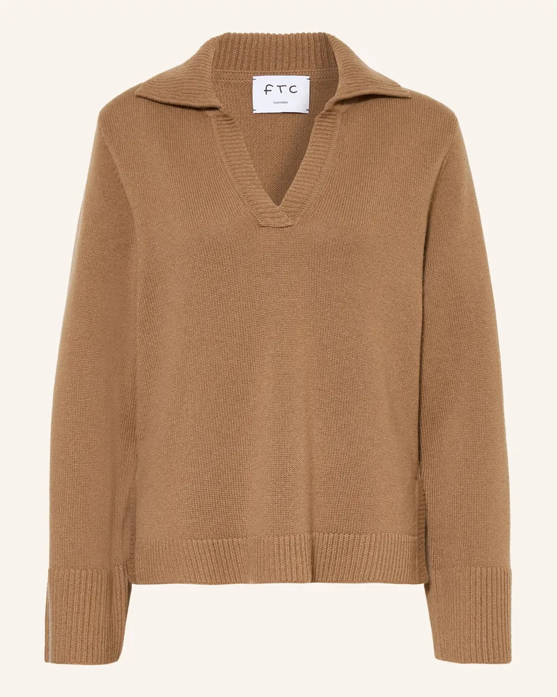 FTC Cashmere Cashmere-Pullover braun Camel