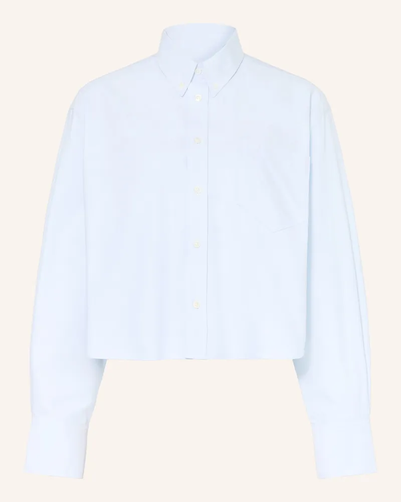 AMI Paris Cropped-Hemdbluse Hellblau